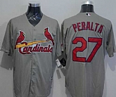 St. Louis Cardinals #27 Jhonny Peralta Grey New Cool Base Stitched MLB Jersey,baseball caps,new era cap wholesale,wholesale hats